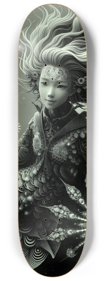 B&W Fractal Mermaid #7 #2