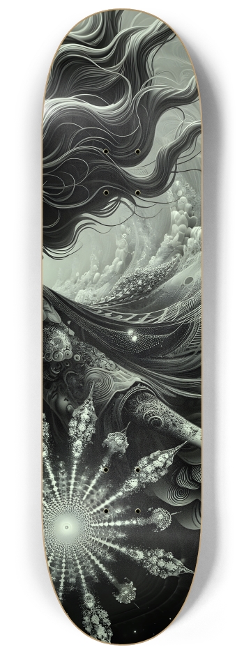 B&W Fractal Mermaid #7 #3