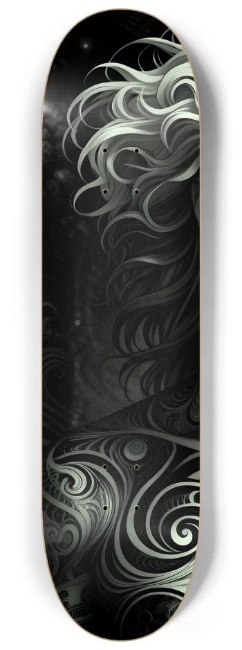 B&W Fractal Man #35 #1 8-1/4 Skateboard Deck