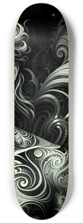 B&W Fractal Man #35 #3 8-1/4 Skateboard Deck