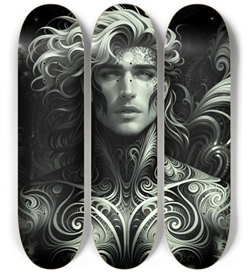 B&W Fractal Man #35