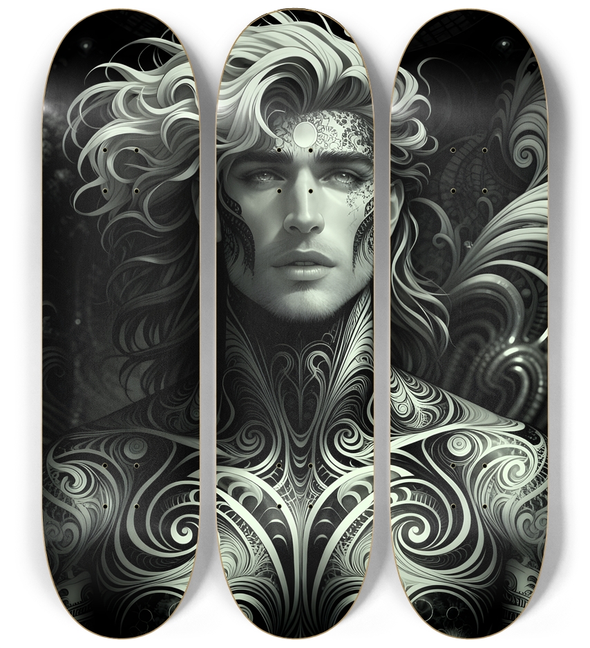 B&W Fractal Man #35