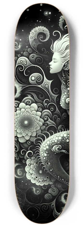 B&W Fractal Mermaid #5 #1