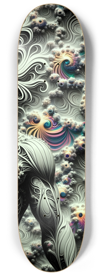 B&W Fractal Man #8 #3 8-1/4 Skateboard Deck
