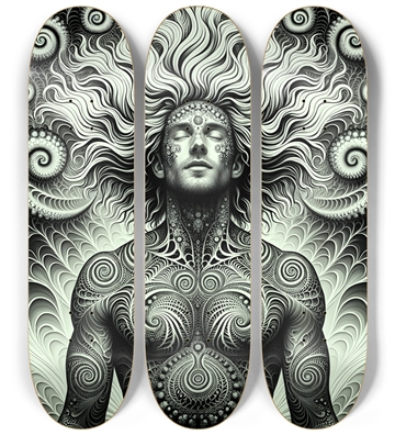 B&W Fractal Man #45
