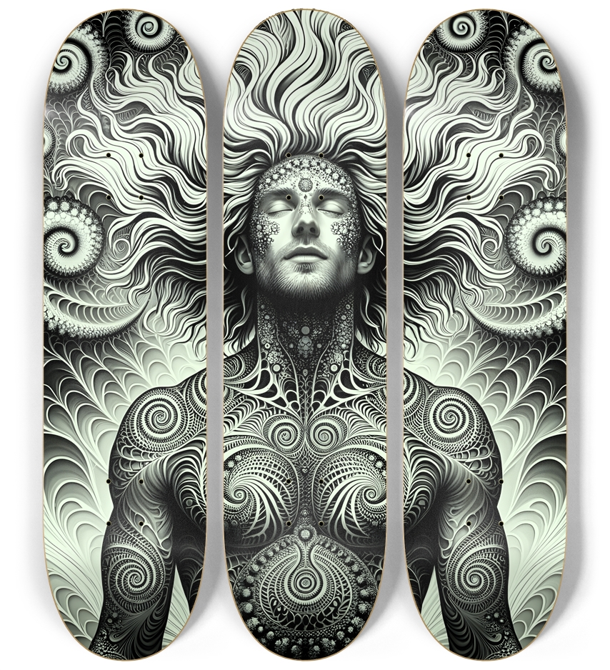 B&W Fractal Man #45