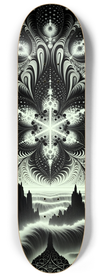 B&W Fractal Man #49 #1 8-1/4 Skateboard Deck