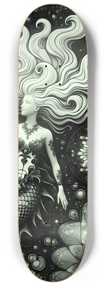 B&W Fractal Mermaid #20 #3