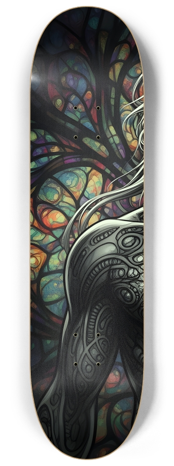 B&W Fractal Man #2 #1 8-1/4 Skateboard Deck