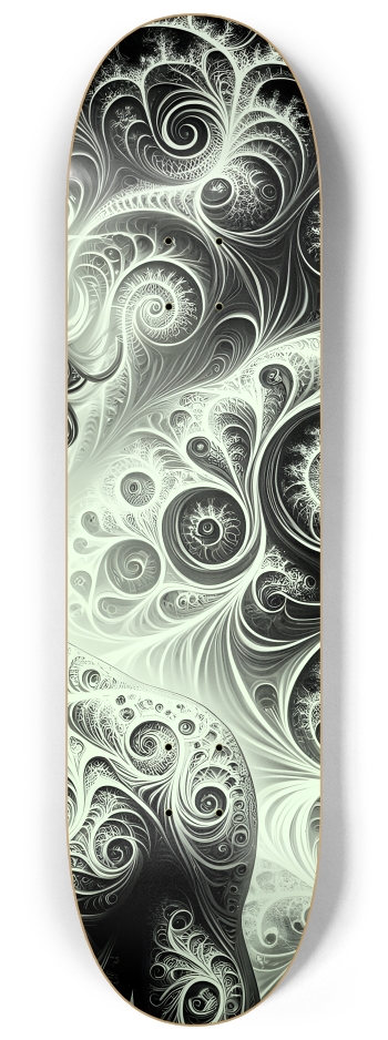 B&W Fractal Man #36 #3 8-1/4 Skateboard Deck
