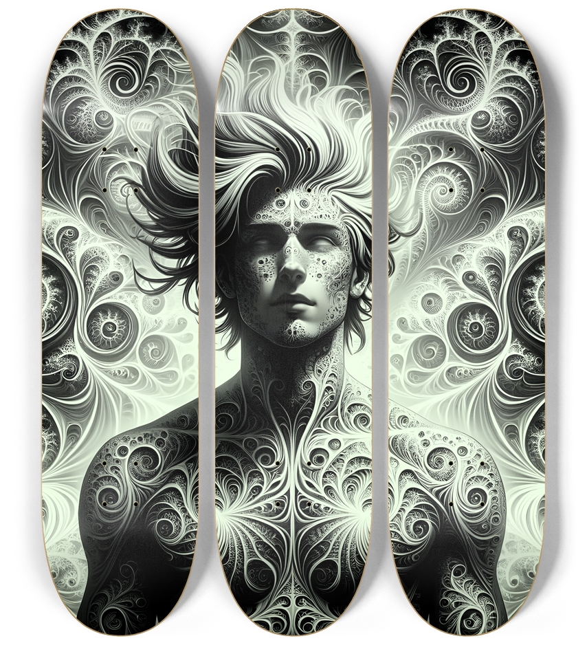 B&W Fractal Man #36