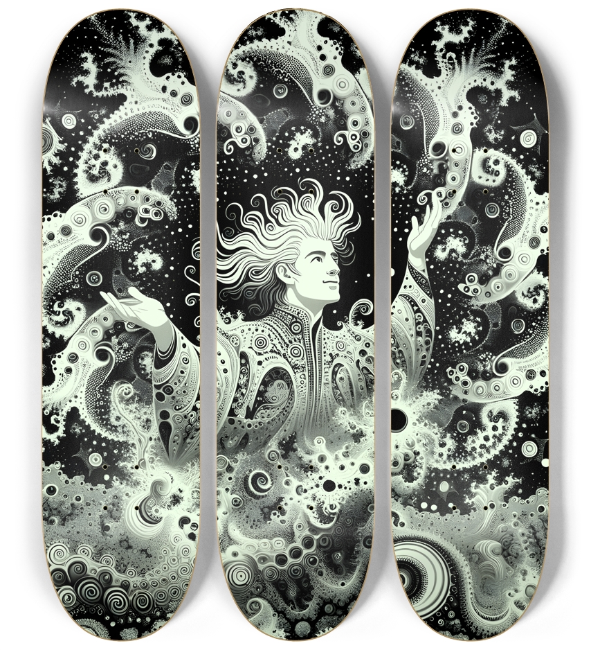 B&W Fractal Man #21