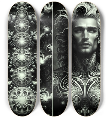 B&W Fractal Man #46