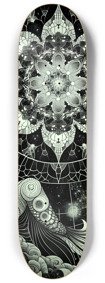 B&W Fractal Mermaid #4 #3