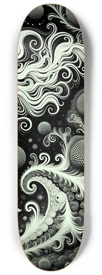 B&W Fractal Mermaid #12 #3