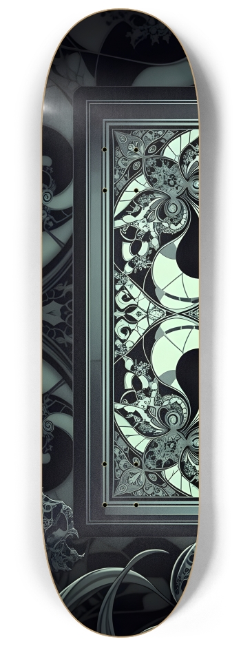 B&W Fractal Man #41 #1 8-1/4 Skateboard Deck