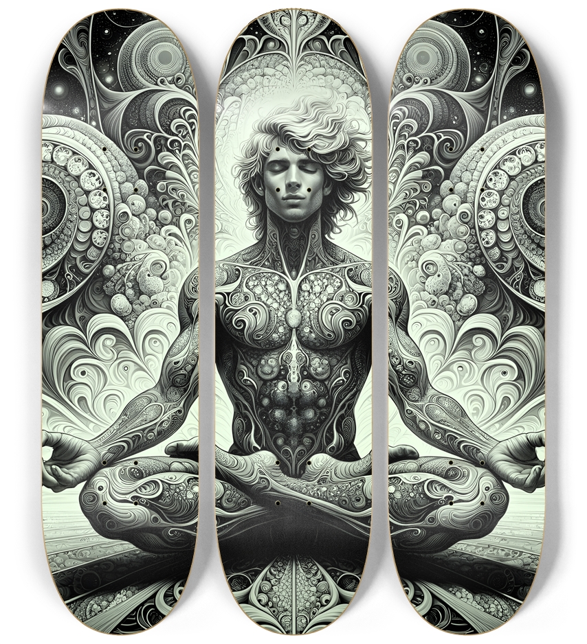 B&W Fractal Man #16