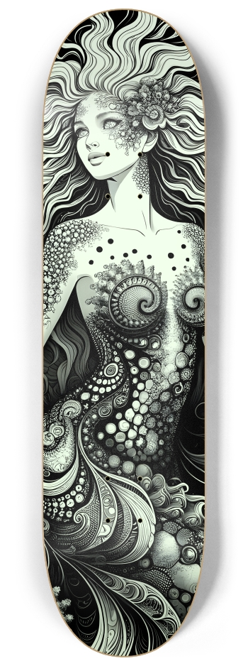 B&W Fractal Mermaid #24 #2