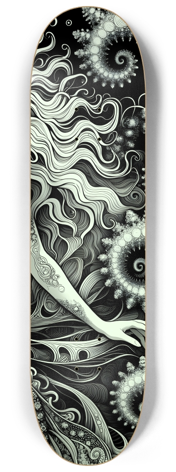 B&W Fractal Mermaid #24 #3