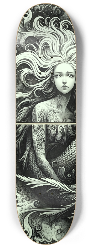 B&W Fractal Mermaid #3 #3