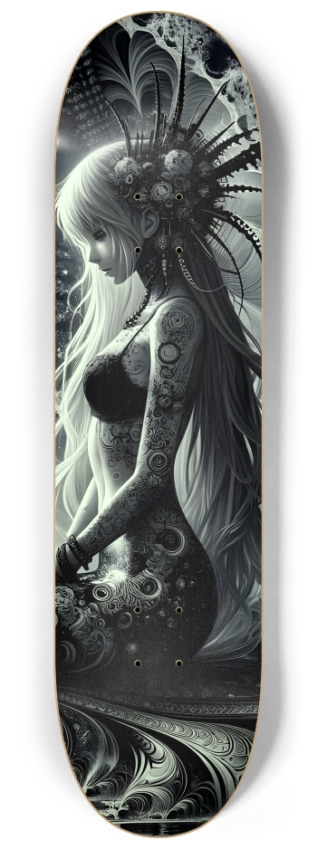 B&W Fractal Mermaid #30 #2