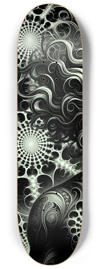 B&W Fractal Man #30 #1 8-1/4 Skateboard Deck