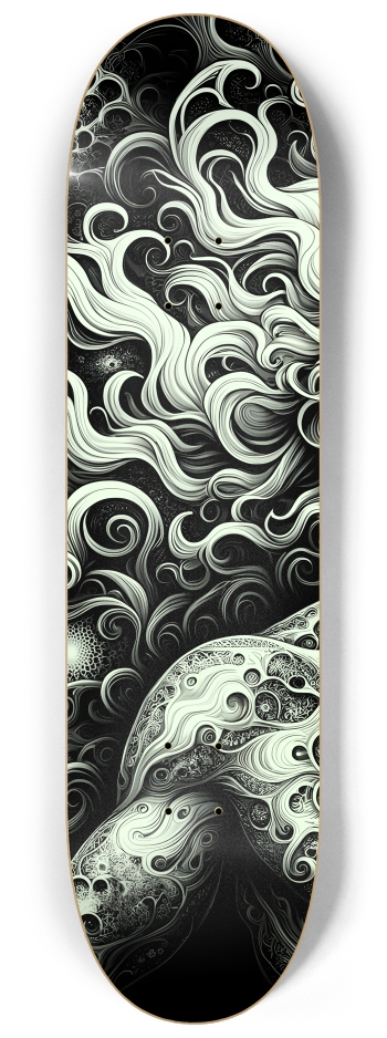 B&W Fractal Man #4 #1 8-1/4 Skateboard Deck