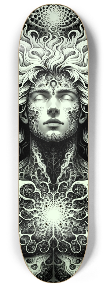 B&W Fractal Man #4 #2 8-1/4 Skateboard Deck