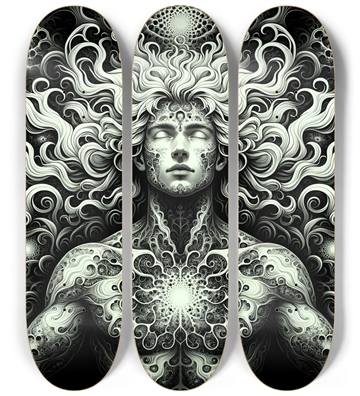 B&W Fractal Man #4