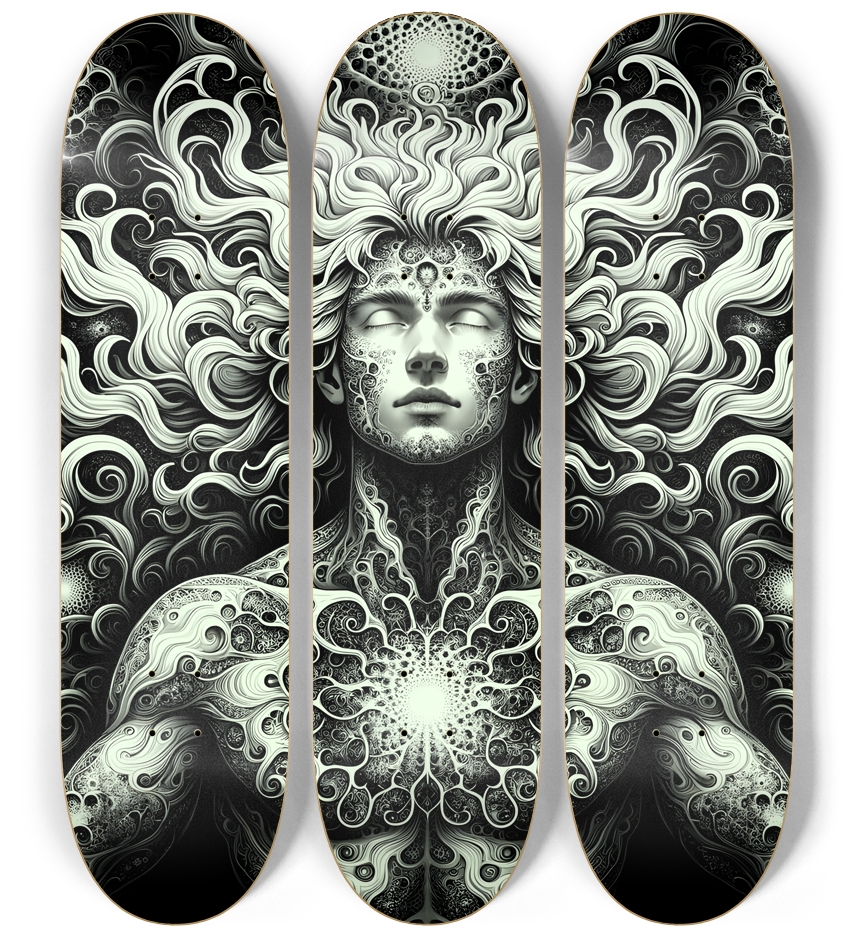 B&W Fractal Man #4