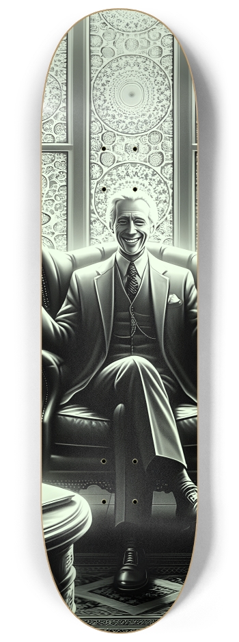 B&W Fractal Man #27 #1 8-1/4 Skateboard Deck