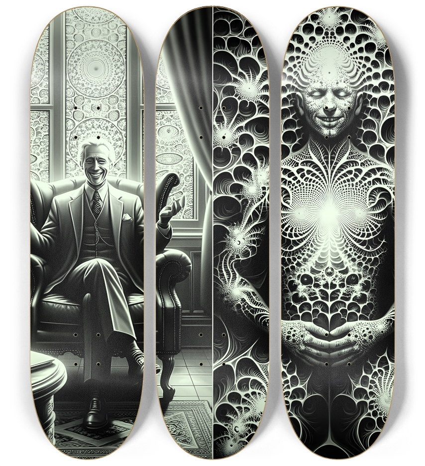 B&W Fractal Man #27
