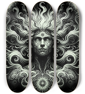 B&W Fractal Man #25