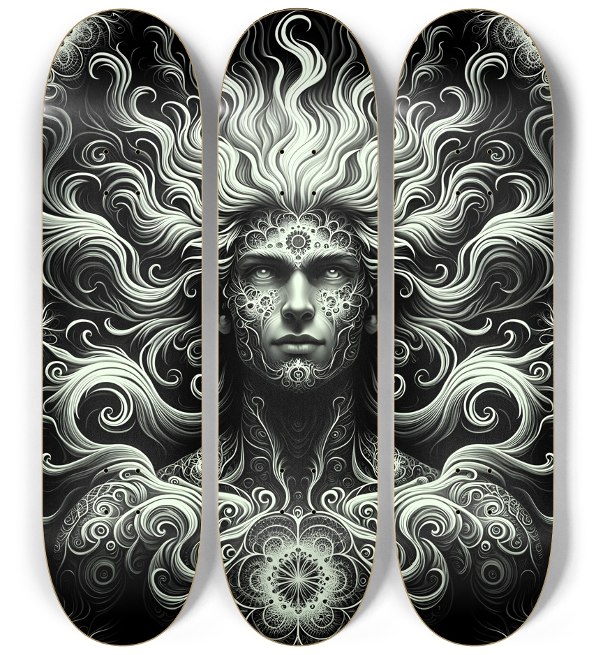 B&W Fractal Man #25