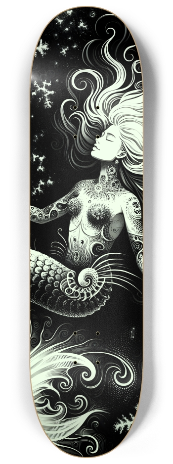 B&W Fractal Mermaid #29 #2