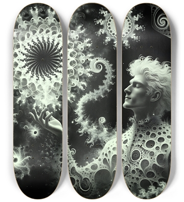 B&W Fractal Man #19