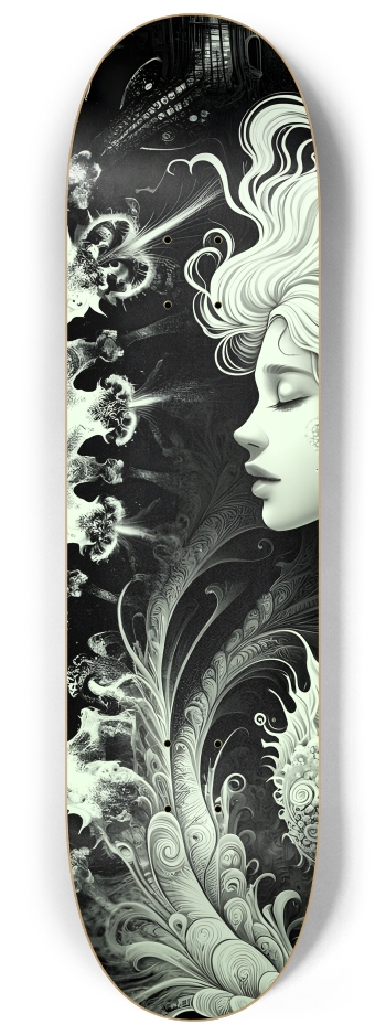 B&W Fractal Mermaid #26 #2