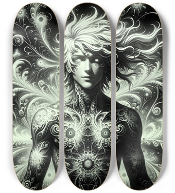 B&W Fractal Man #7