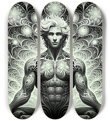 B&W Fractal Man #11