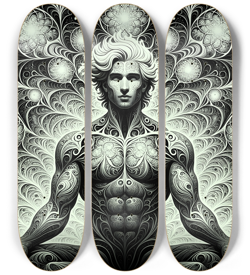 B&W Fractal Man #11