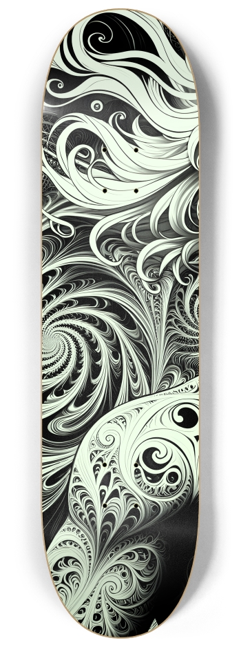 B&W Fractal Man #10 #1 8-1/4 Skateboard Deck