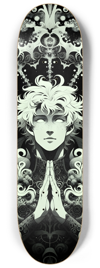 B&W Fractal Man #33 #2 8-1/4 Skateboard Deck