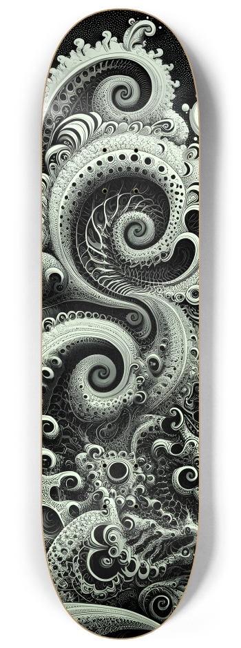 B&W Fractal Mermaid #8 #1