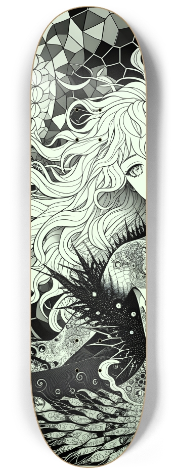 B&W Fractal Mermaid #28 #2