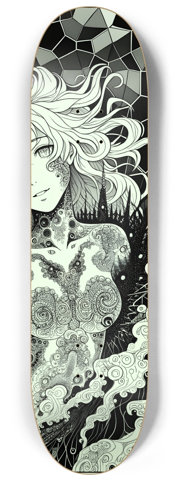 B&W Fractal Mermaid #28 #3
