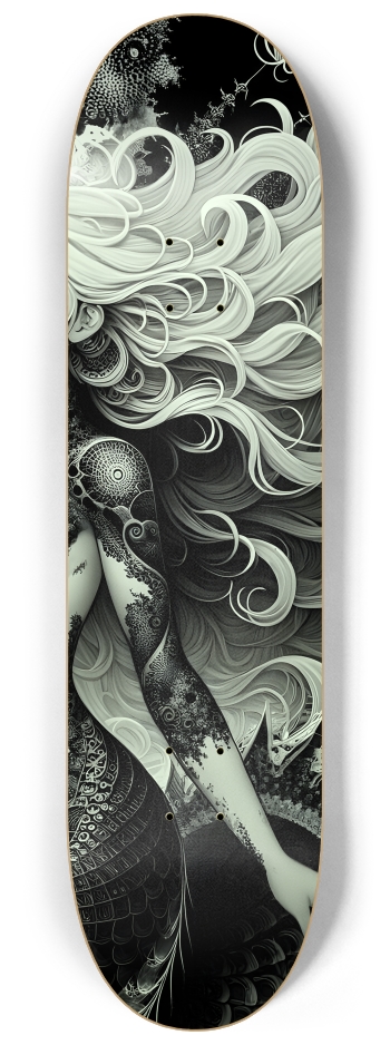 B&W Fractal Mermaid #15 #3