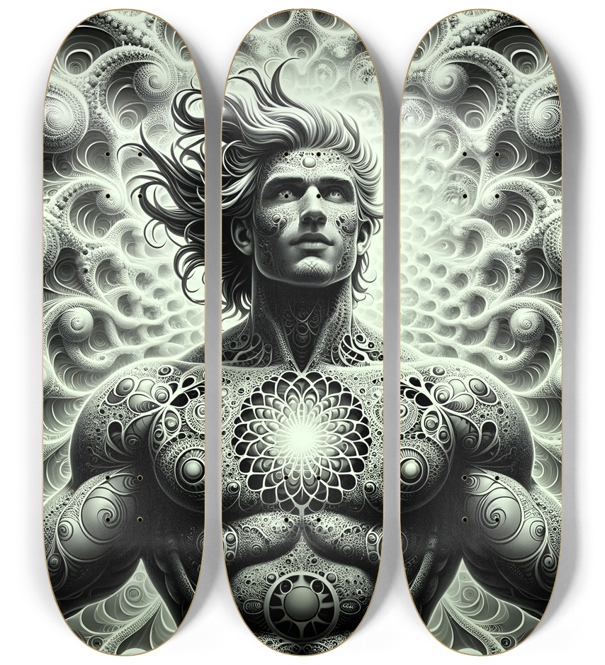 B&W Fractal Man #5