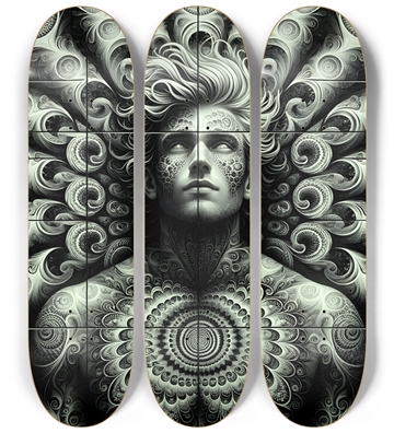 B&W Fractal Man #34