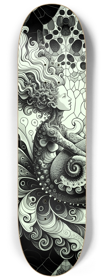 B&W Fractal Mermaid #11 #2