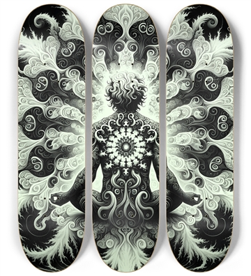 B&W Fractal Man #32